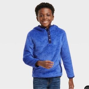 Boys Teddy Bear Fleece Pullover Hoodie